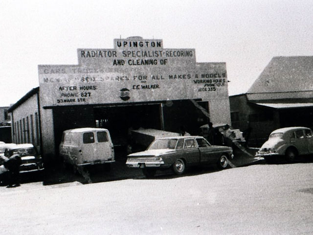 Ernie Walker’s original Upington Radiator premises in 1959
